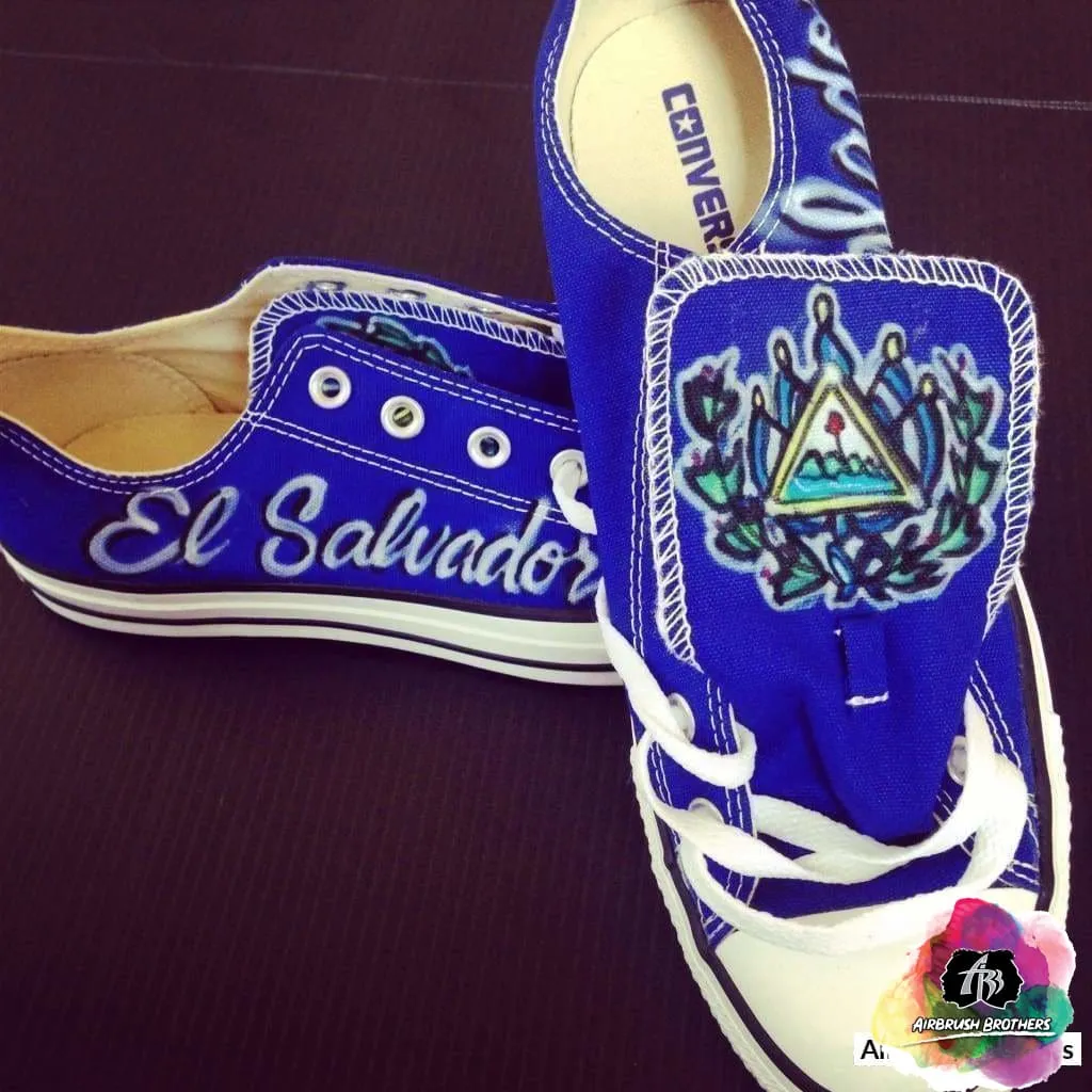 Airbrush El Salvador Shoe Design