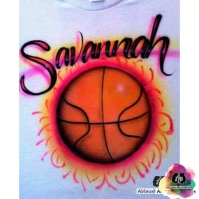 Airbrush Girly Basketball Shirt Design