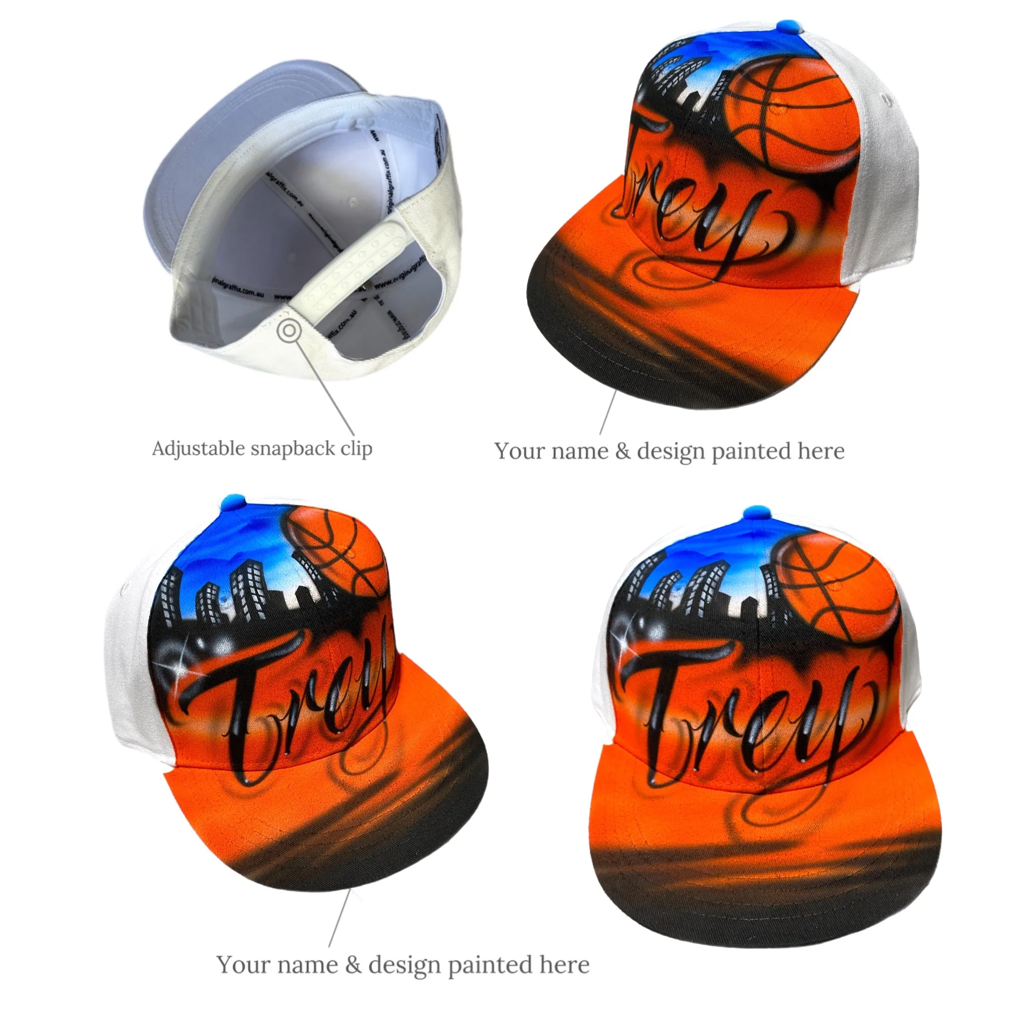 Basketball Script Style Snapback Cap