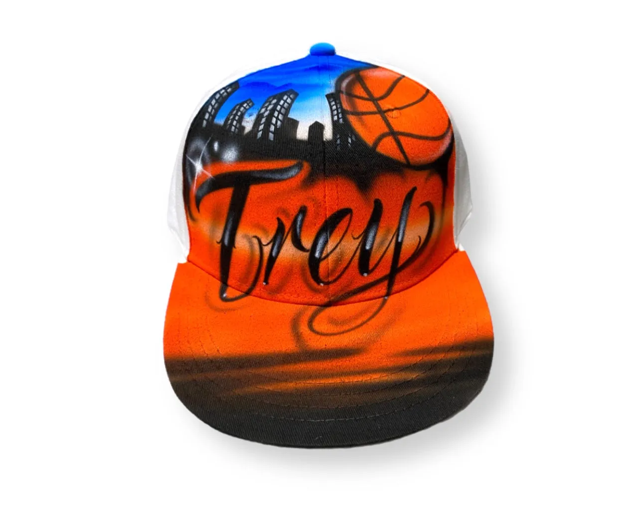 Basketball Script Style Snapback Cap