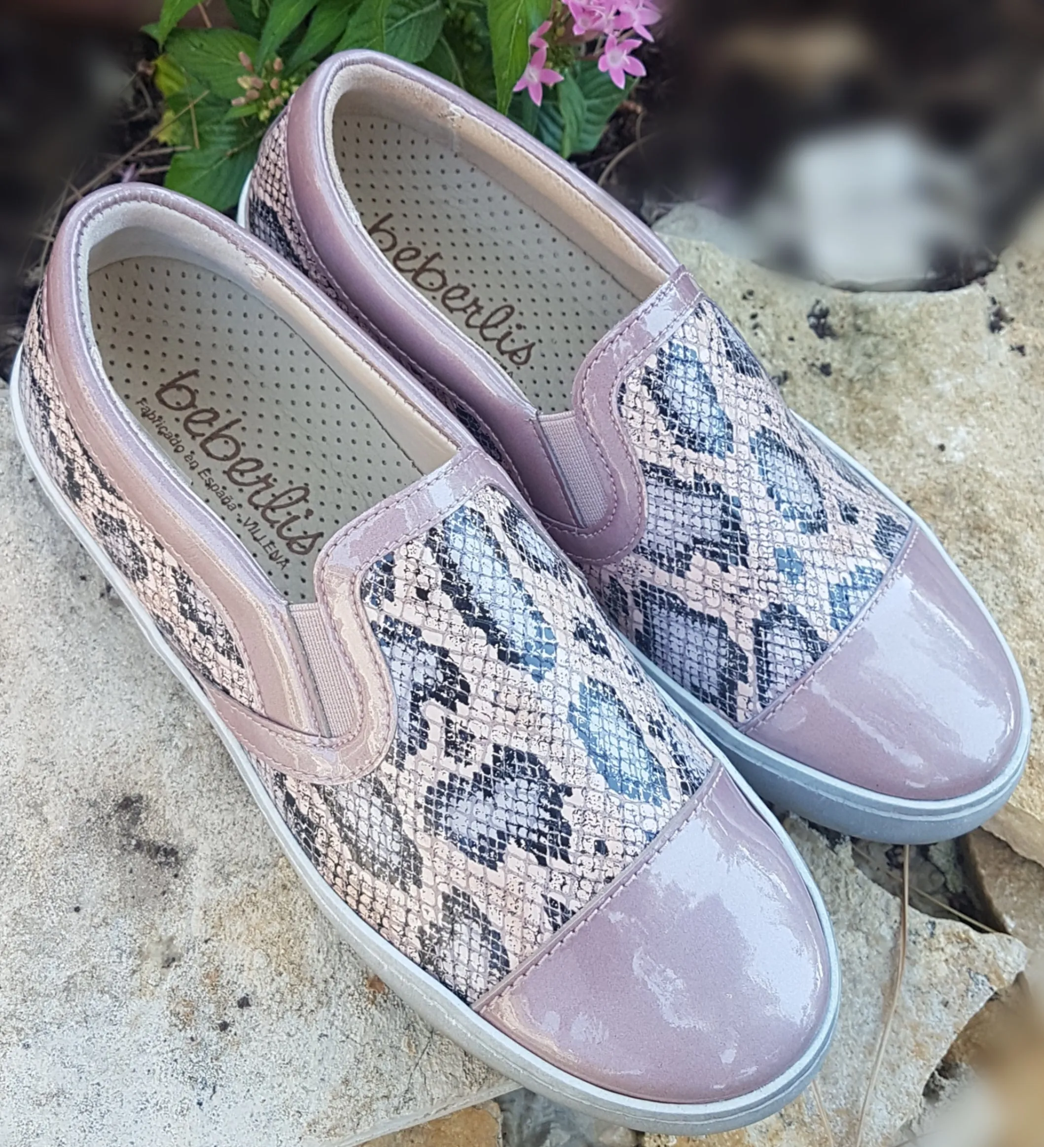 Beberlis Old Rose leopard Rustic Sneaker Shoe