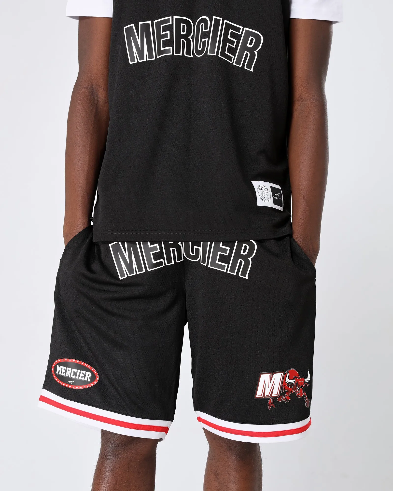 Black Red Crawford Basketball Vest