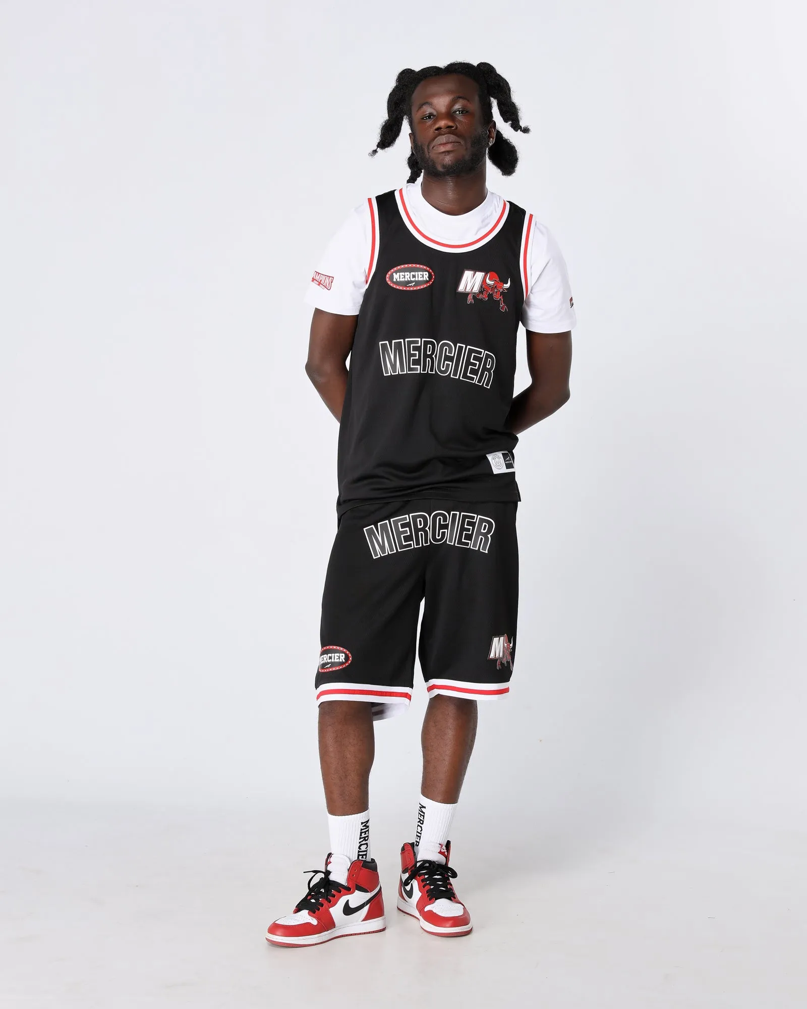 Black Red Crawford Basketball Vest