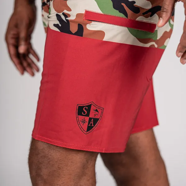 Board Shorts | Patriot | Black SA Shield