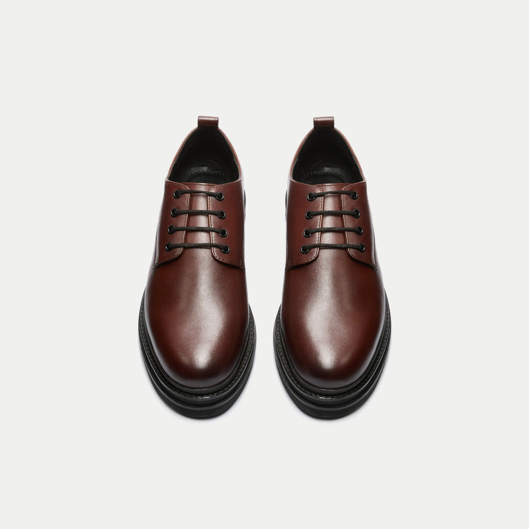 Brown Leather Brooklyn Derby Shoe.