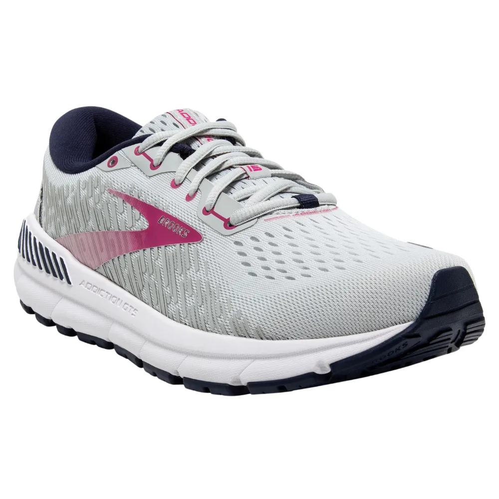 Brooks Addiction GTS 15 Oyster/Peacoat/Lilac Rose Running Shoe (Women's)