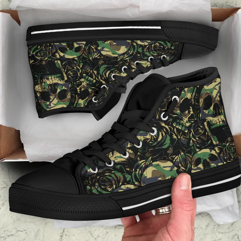 Camo Skull High Top Shoe