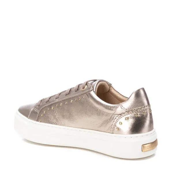 Carmela Bronze Leather Studded Platform Trainers