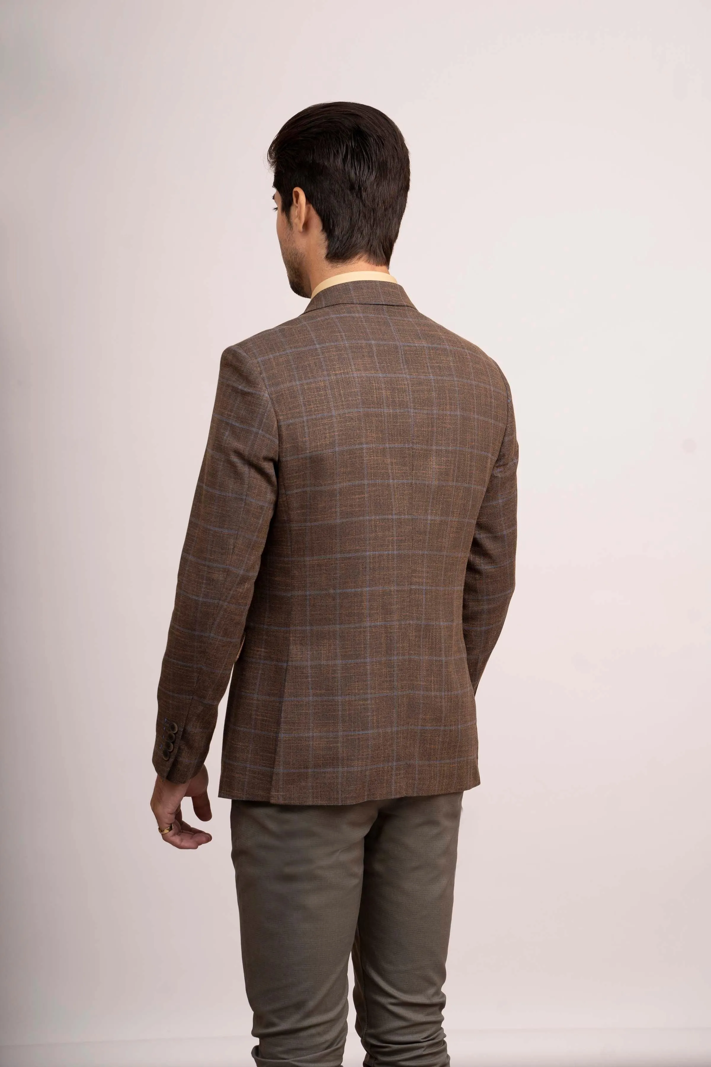 CASUAL COAT SLIM FIT BROWN