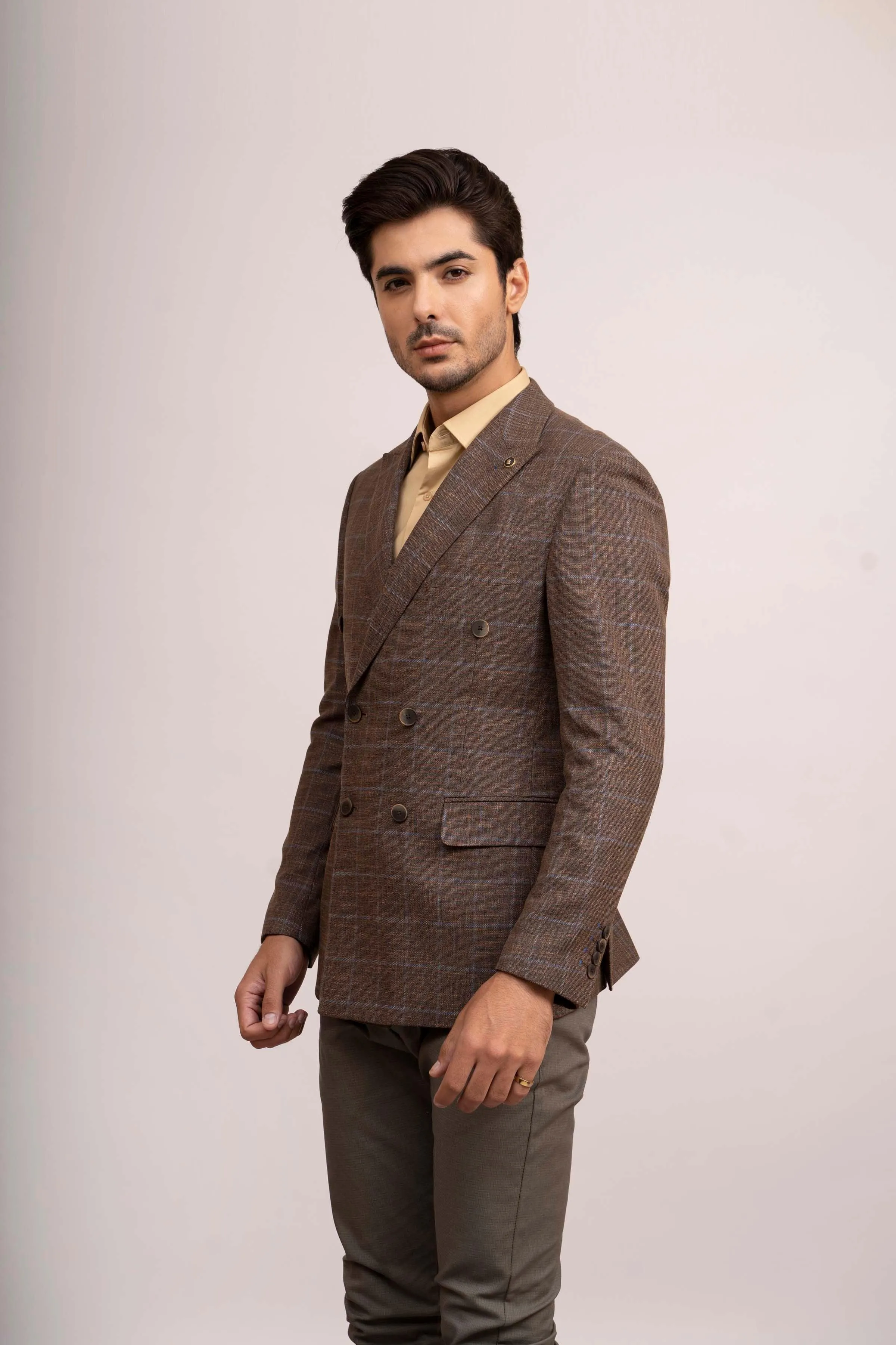 CASUAL COAT SLIM FIT BROWN