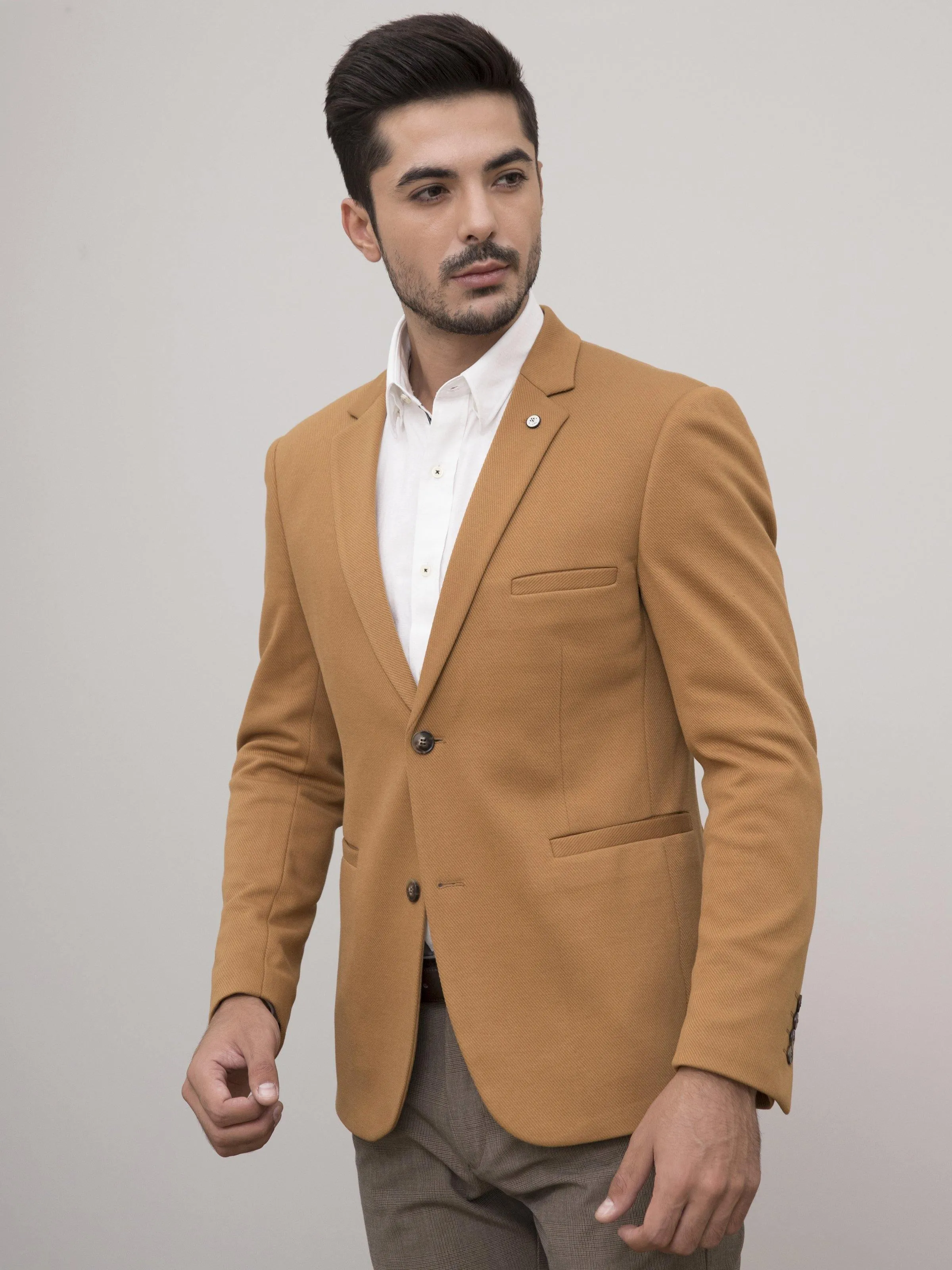 CASUAL COAT SLIM FIT CAMEL