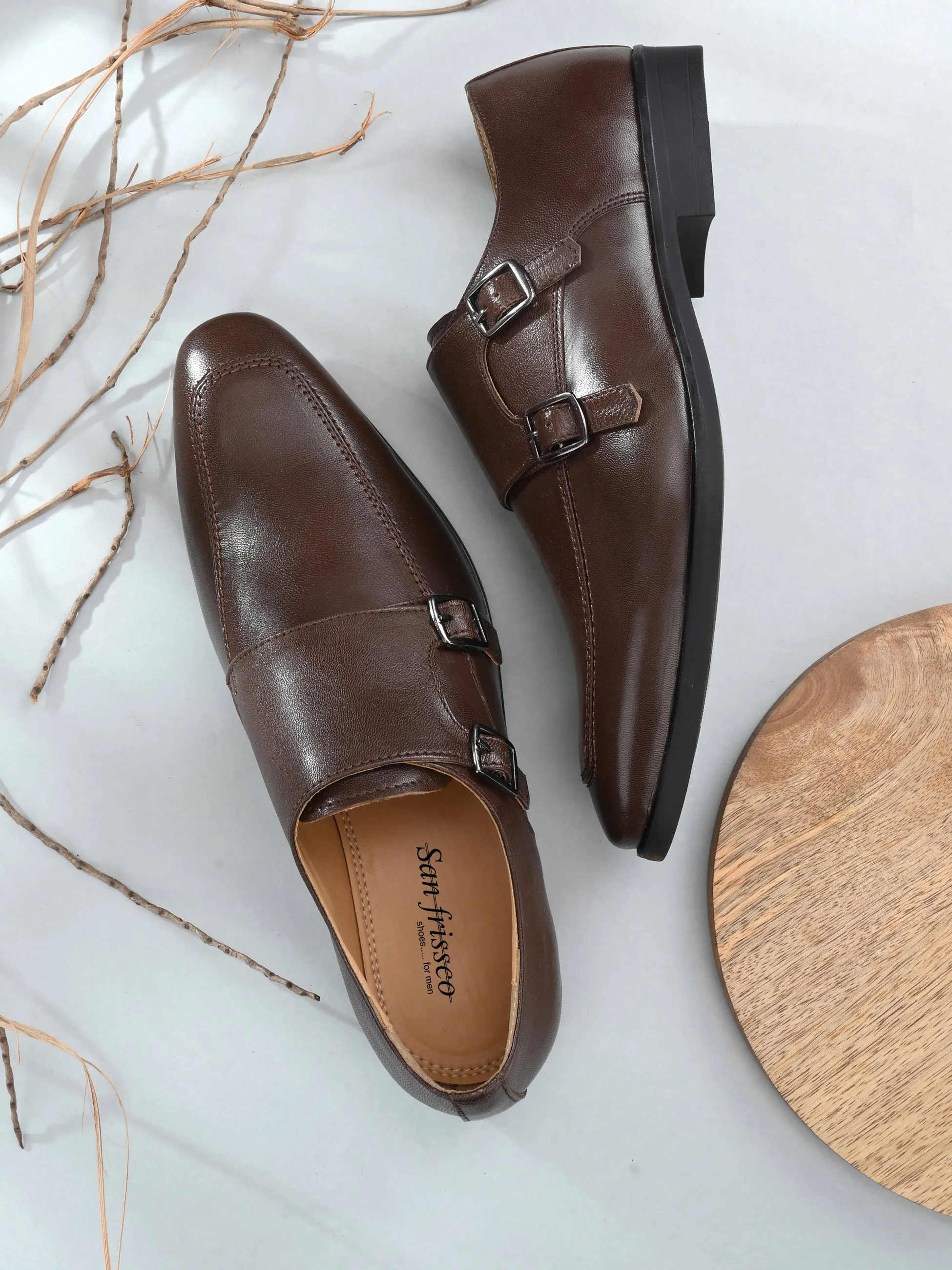 Collegiate Brown Monk Shoes