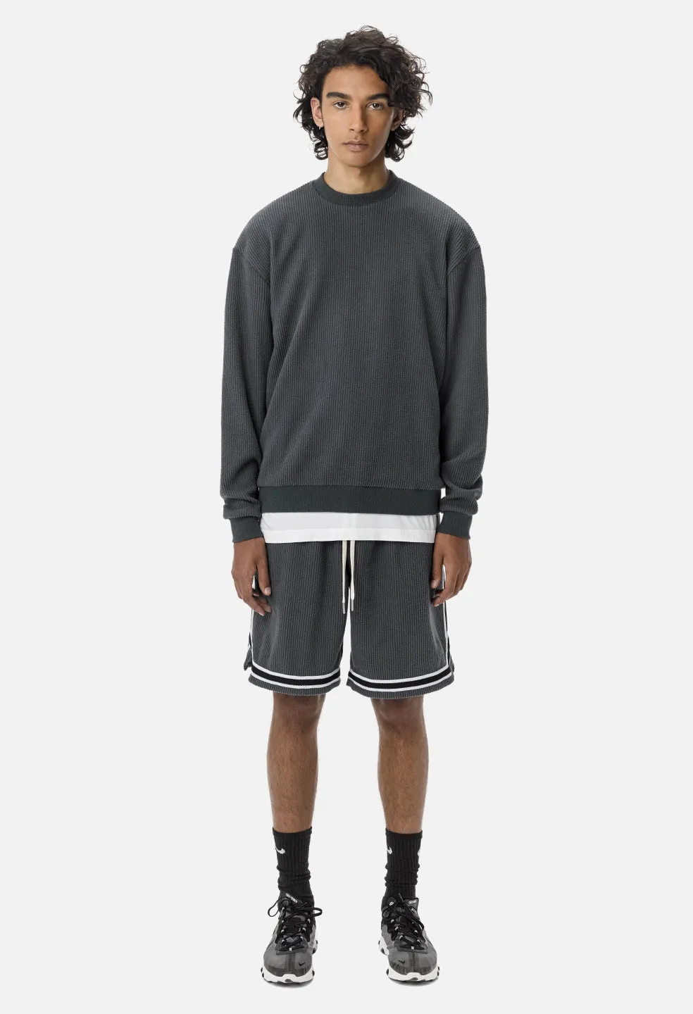 Corduroy Basketball Shorts / Charcoal