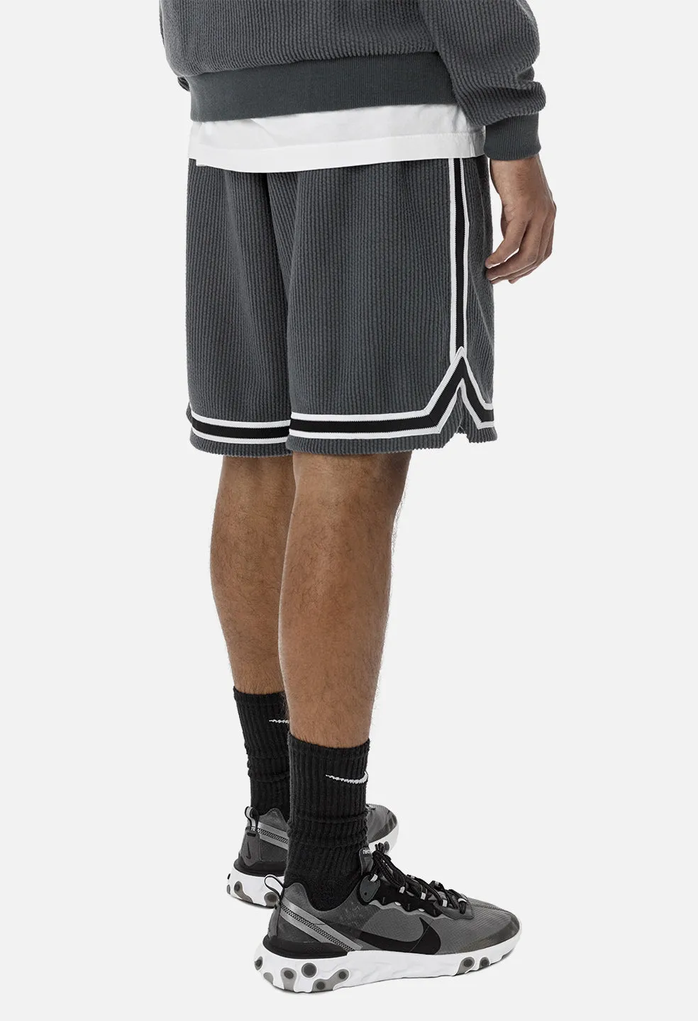 Corduroy Basketball Shorts / Charcoal