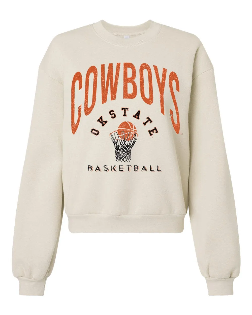 Cowboys Basketball Athletics Bone Fleece Raglan Sweatshirt