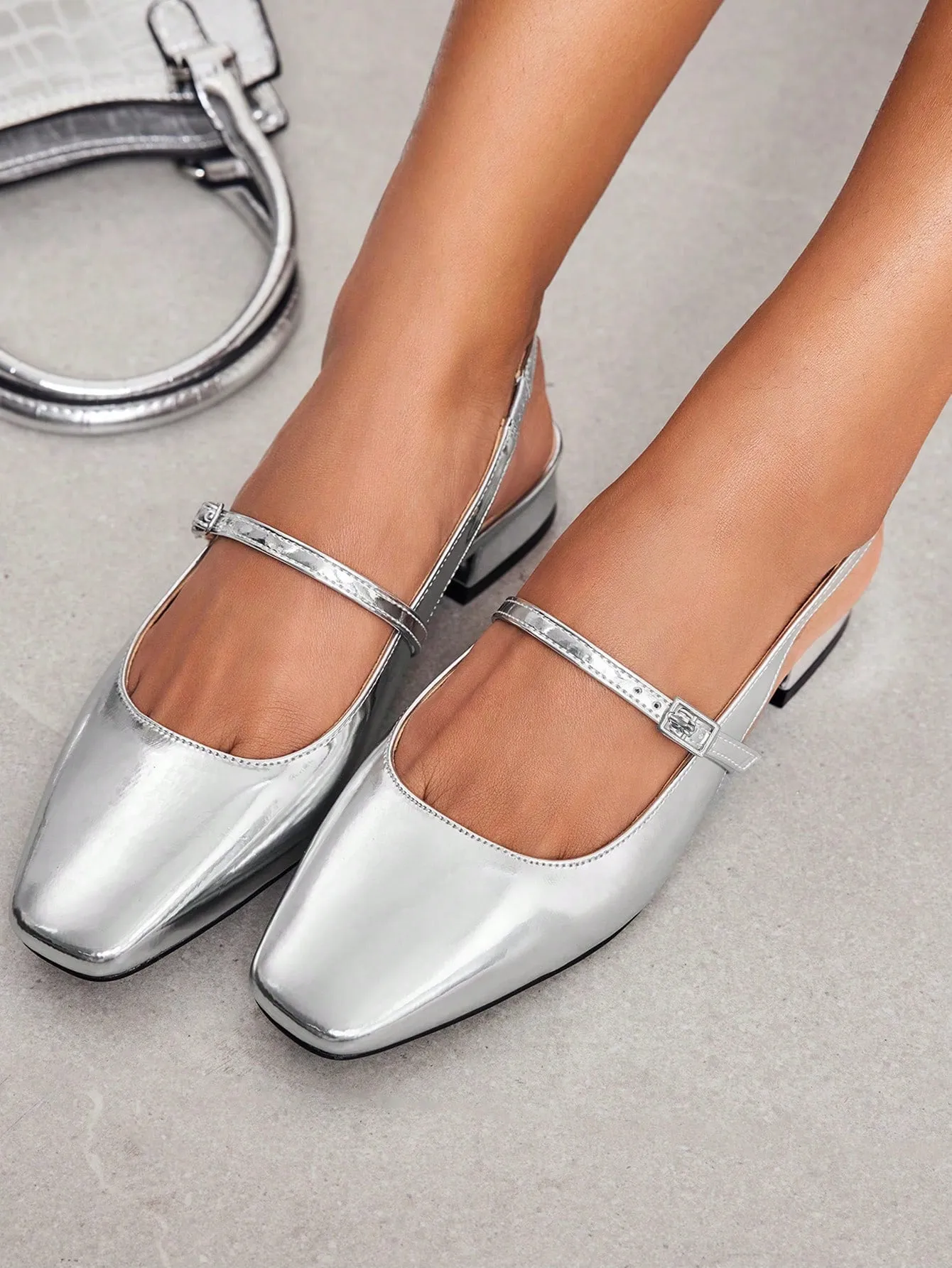 CUCCOO DOLLMOD Woman Shoes Silver High Heel Pumps Wedding Shoes For Summer Graduation Heels Prom Heels Vacation Shoes Summer Sale