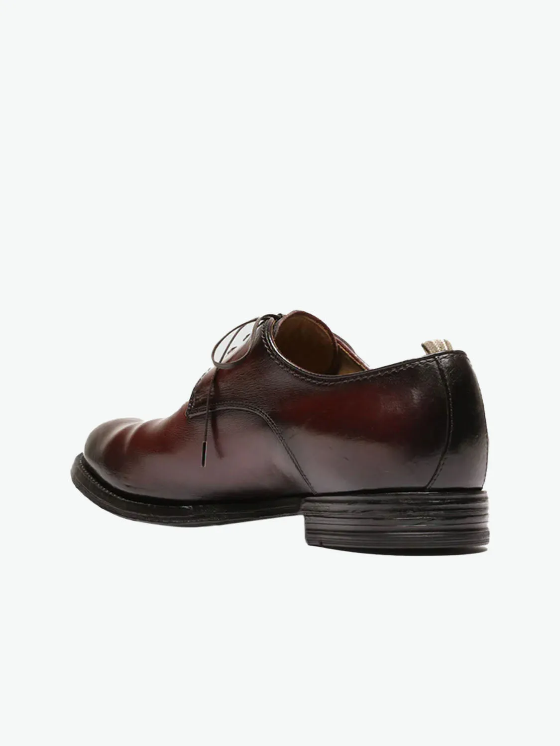 Derby Leather Shoes Burgundy