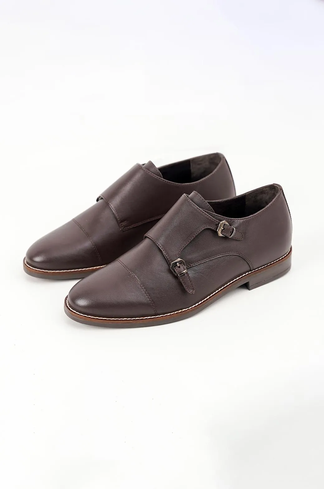 DOUBLE MONK LEATHER SHOES