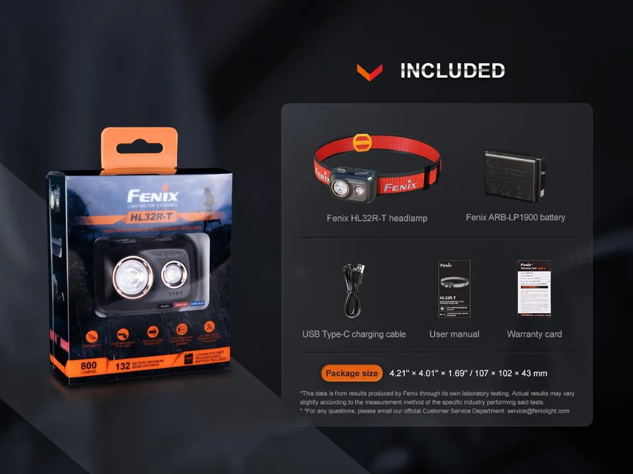 Fenix HL32R-T Trail Running Headlamp