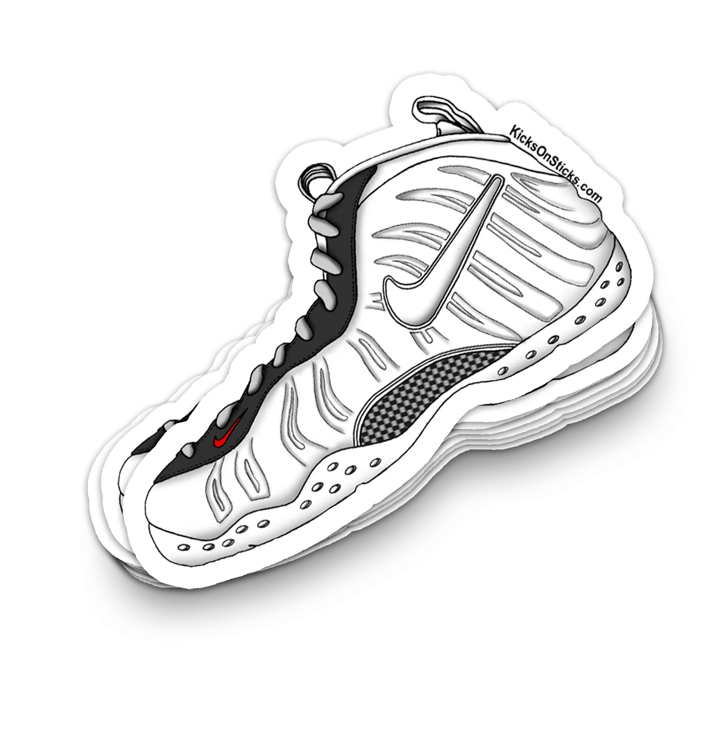 Foamposite Pro "Chrome White" Sneaker Sticker