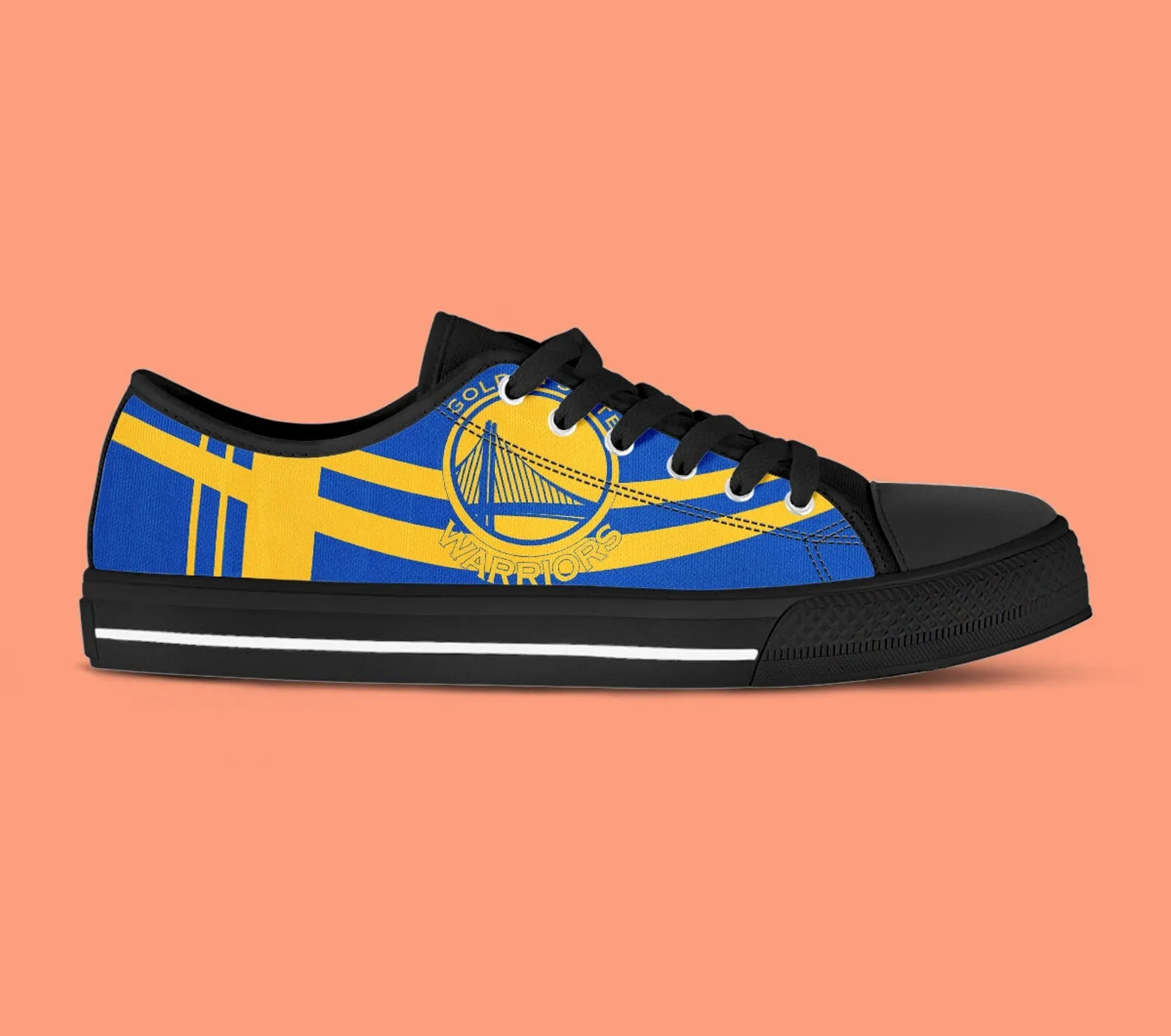 Golden State Warriors Custom Lowtop, Basketball Custom Shoes, Sport Lowtop, Canvas Shoes, Canvas Lowtop, Unisex Shoes, Gift Birthday