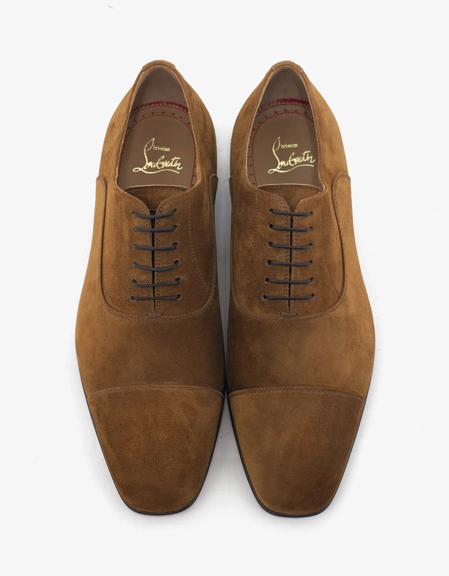 Greggo Flat Nounours Tan Suede Leather Oxford Shoes -