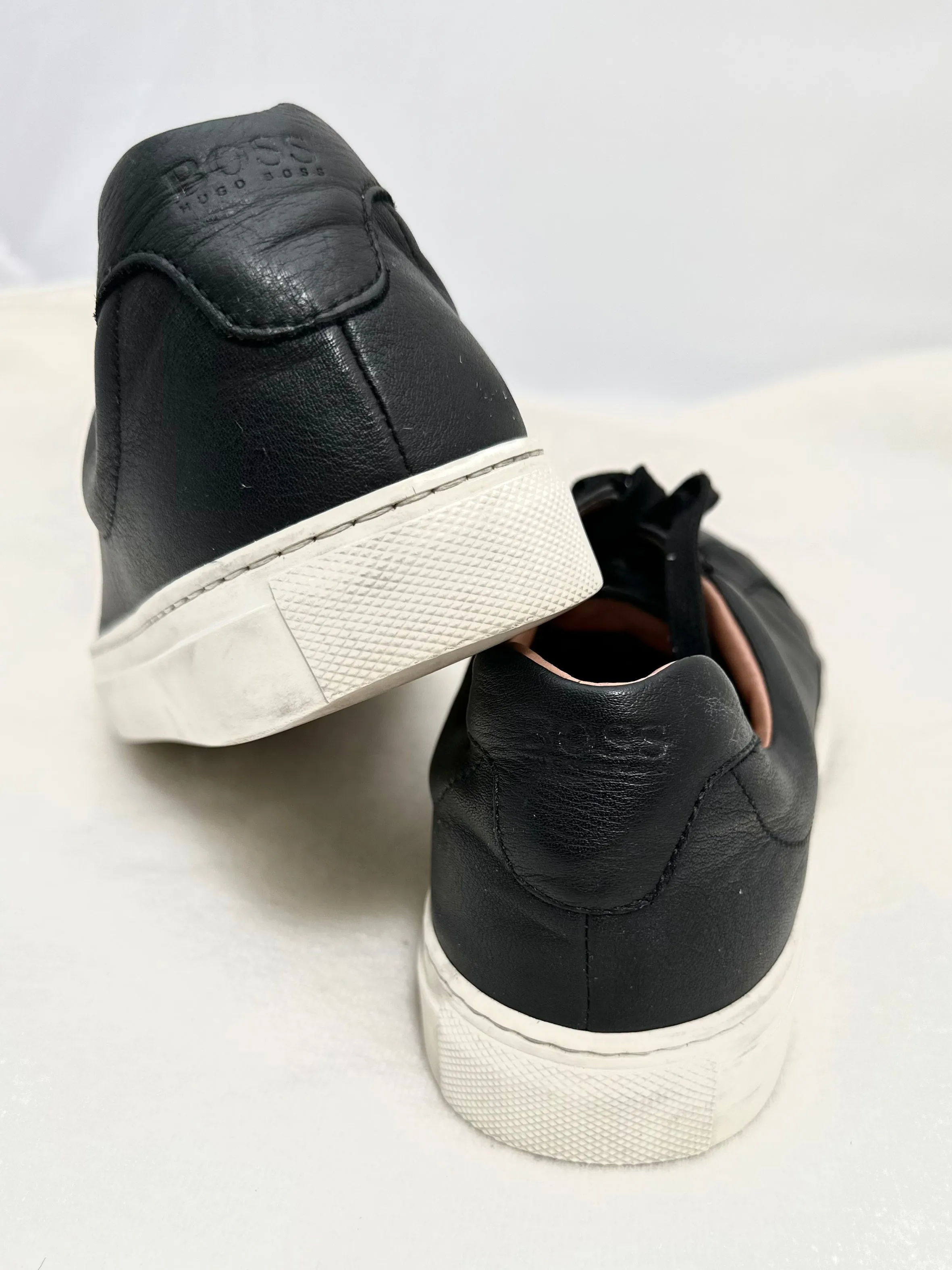 HUGO BOSS LEATHER SNEAKERS SHOES Size 37 (PREOWNED)