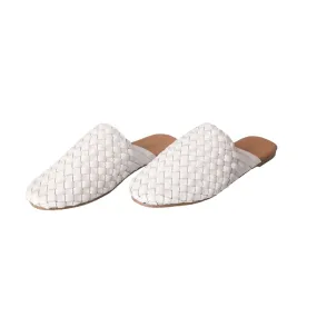 Human Shoes Barland Leather Slide in White