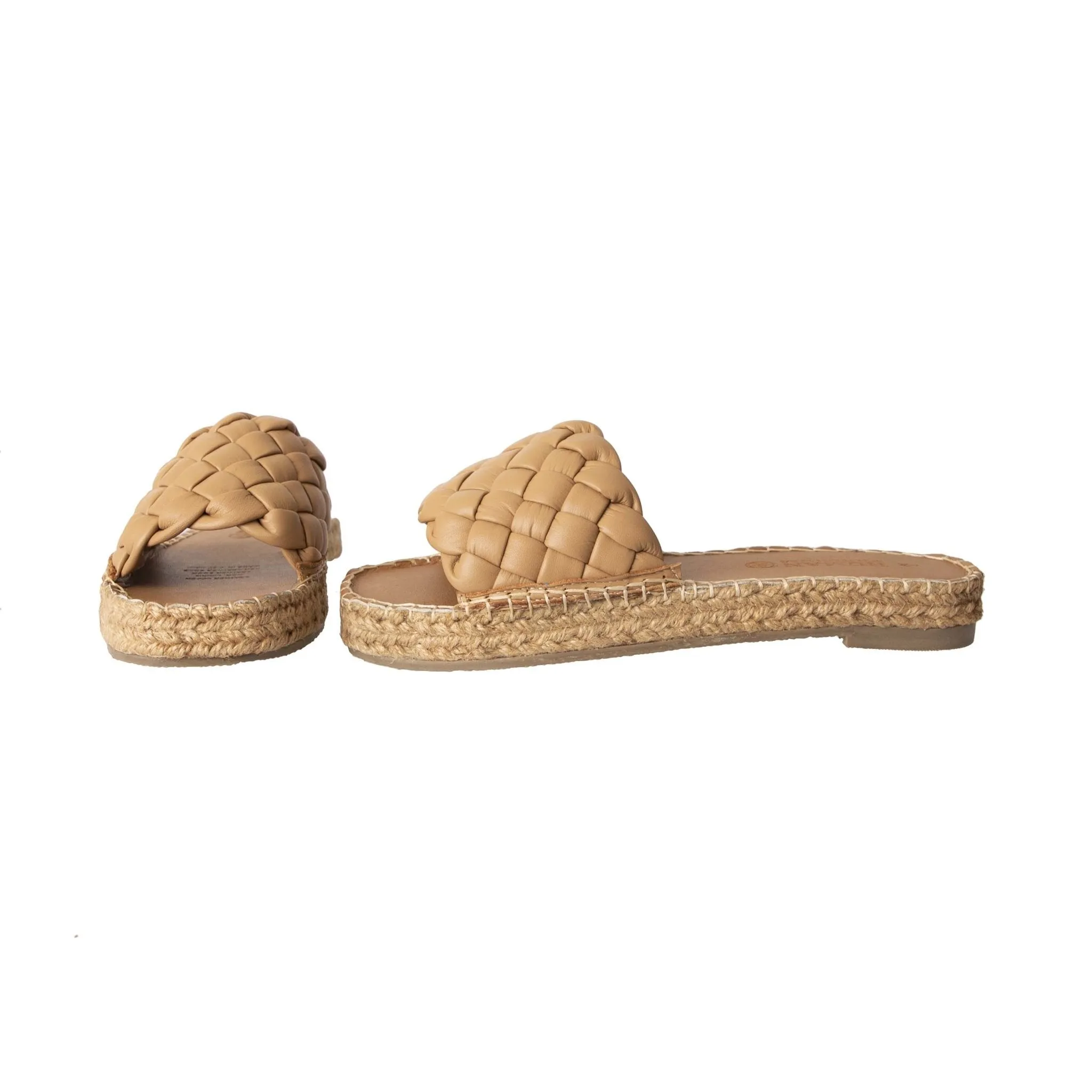 Human Shoes Malibu Leather Slide in Natural