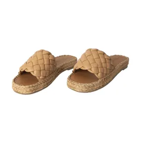 Human Shoes Malibu Leather Slide in Natural