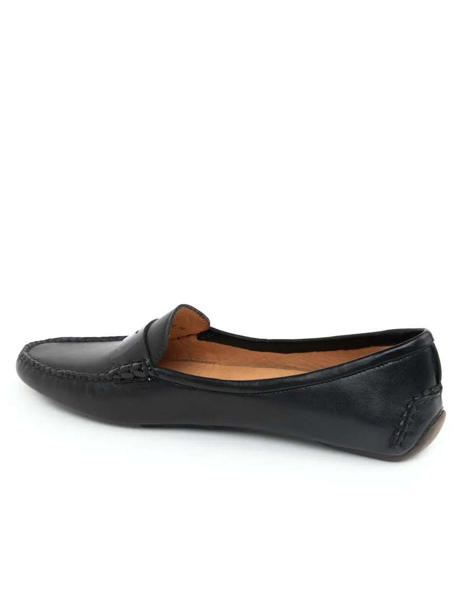 Janet  Scalloped Penny Loafer Driving Shoe