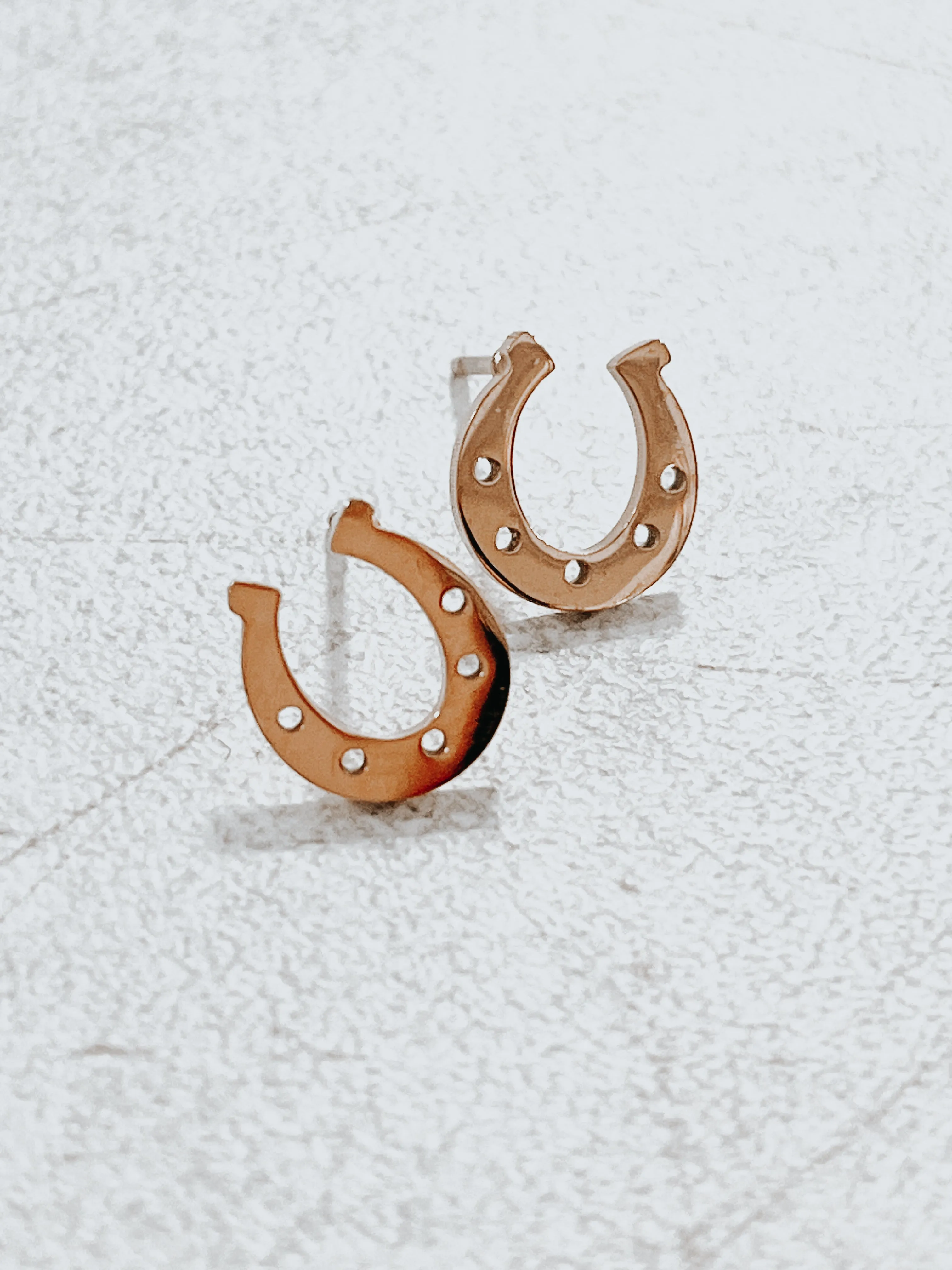 JBA Horse Shoe Earrings - Rose Gold