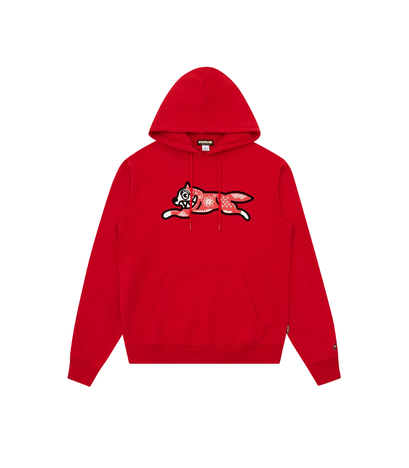 KIRIGAMI FLOCK RUNNING DOG HOODIE - RED