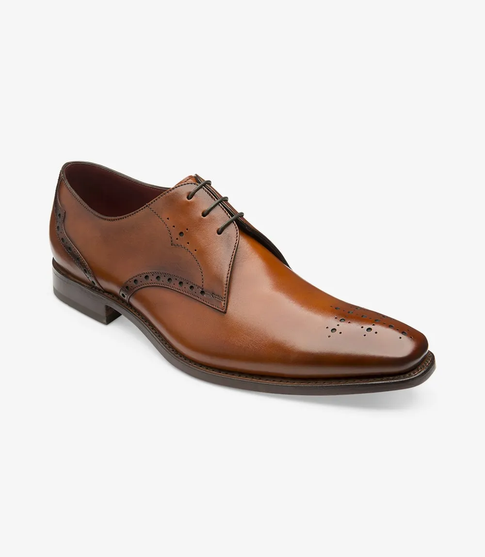 LOAKE Hannibal Derby Brogue shoe - Chestnut Calf