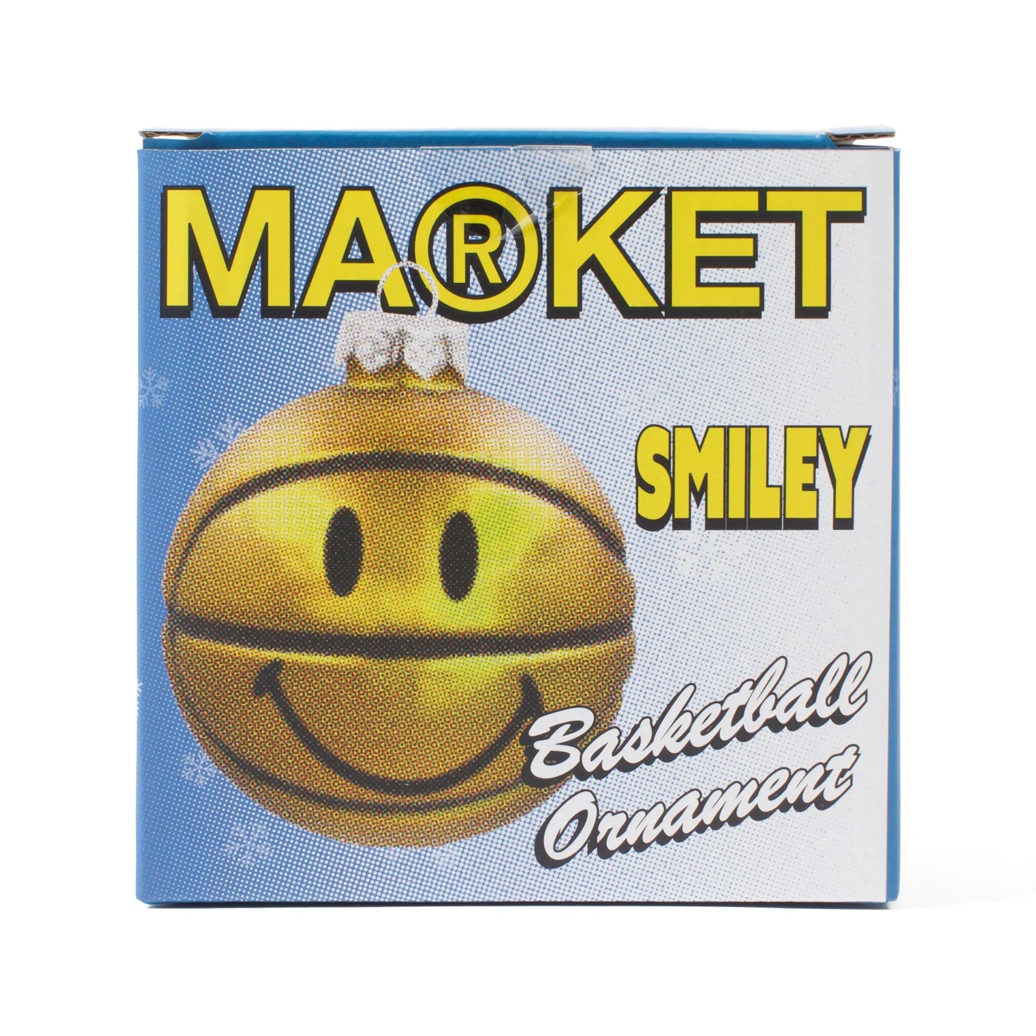 Market Smiley Basketball Ornament "Yellow"