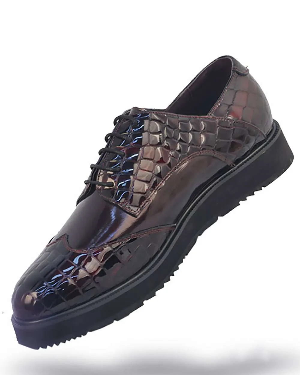 Men's Leather Shoes - Roma Maroon