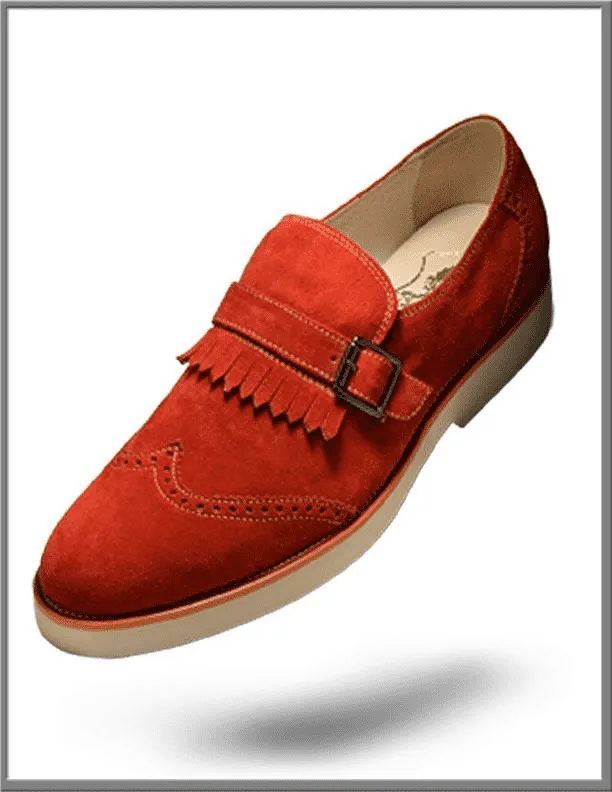 Men's Suede Shoes, Leather Suede Rust- Fashion-2020-Style