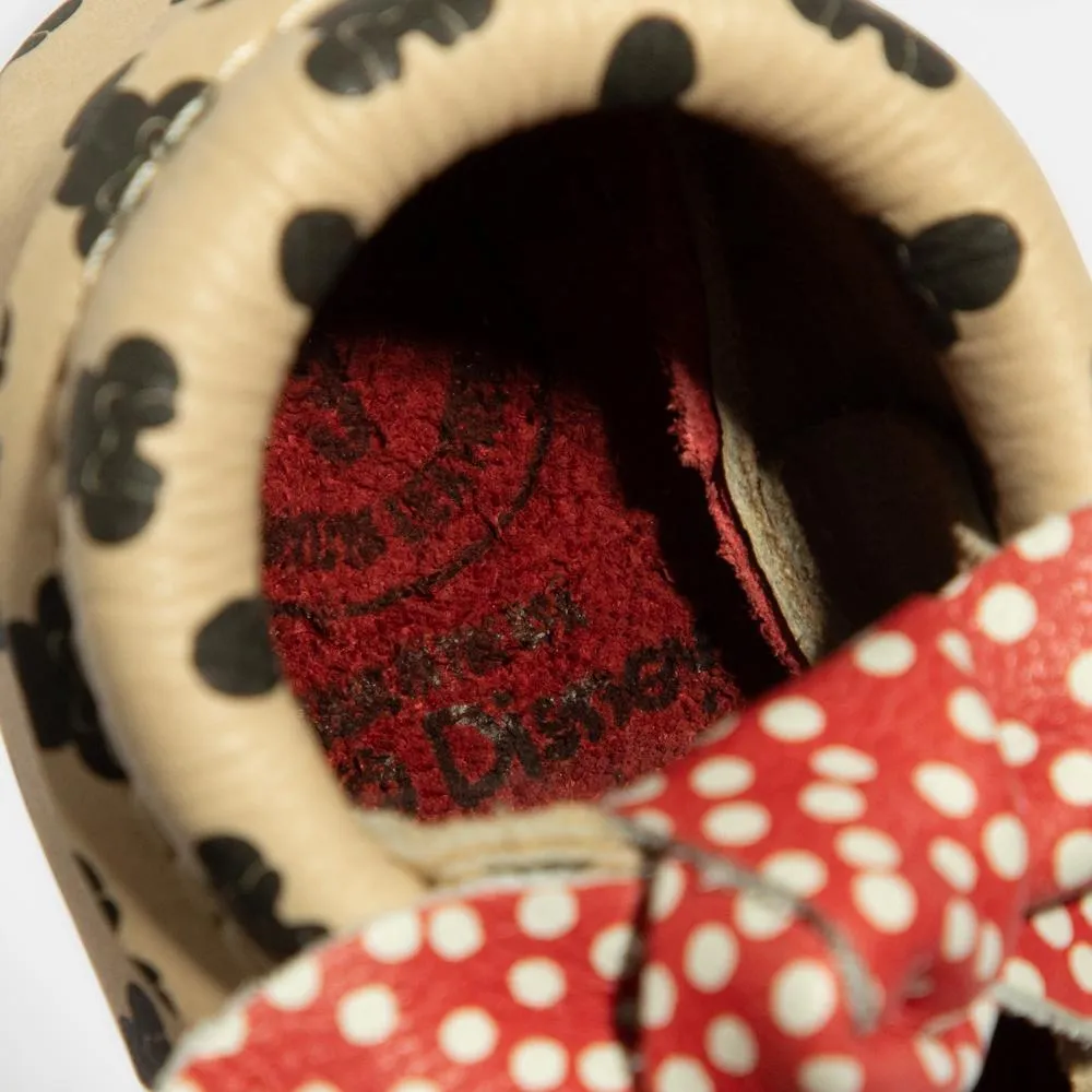 Minnie Dots Knotted Bow Baby Shoe