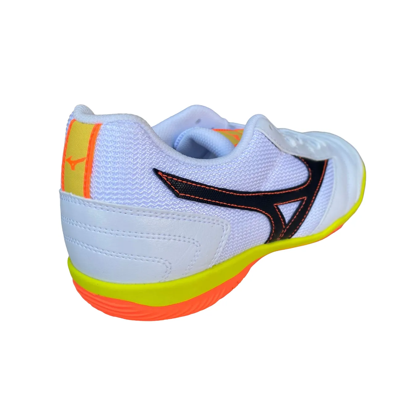 Mizuno flexible and breathable soccer shoe Futsal MRL Sala Club Indoor white-yellow-orange