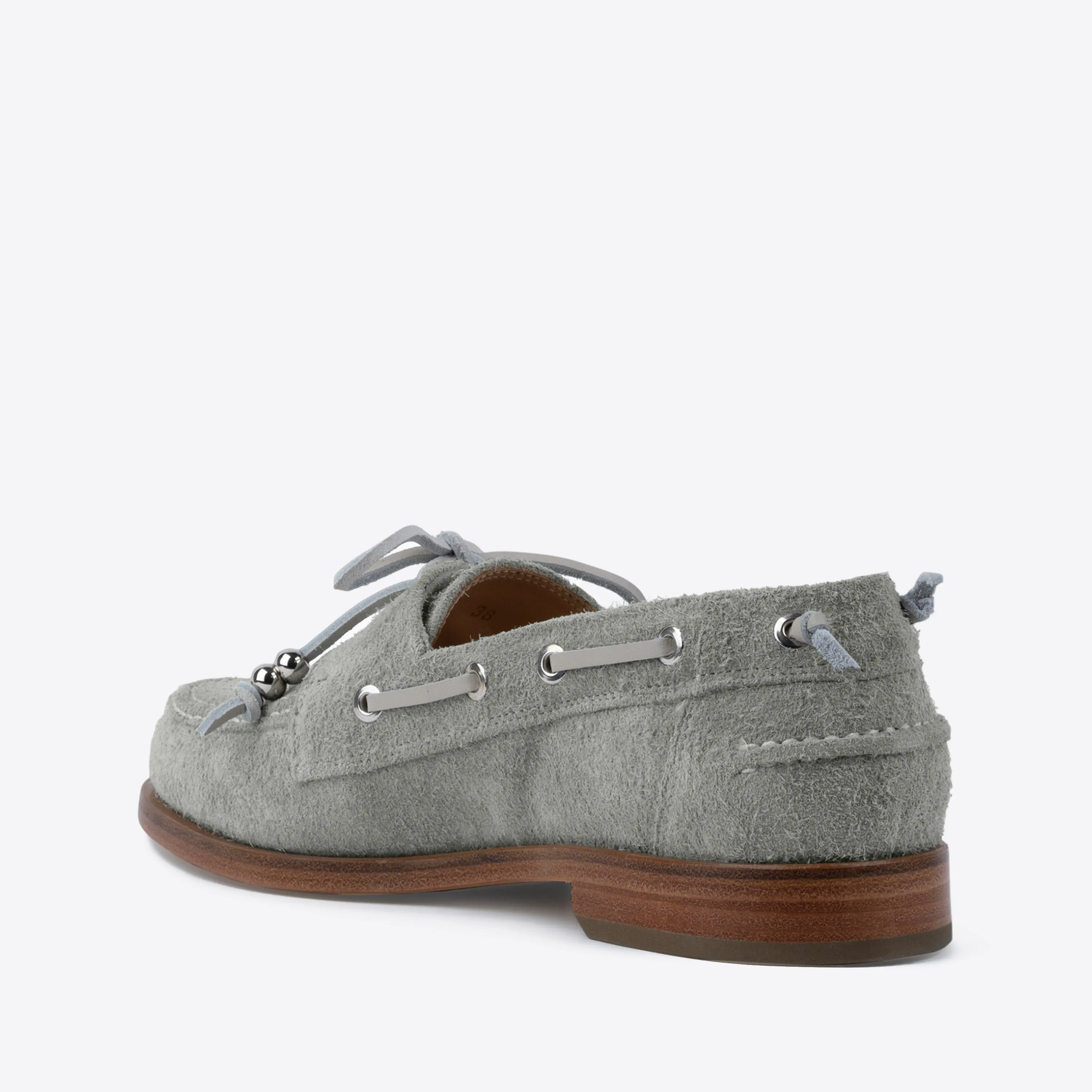 Nelson Boat Shoe Grey Suede