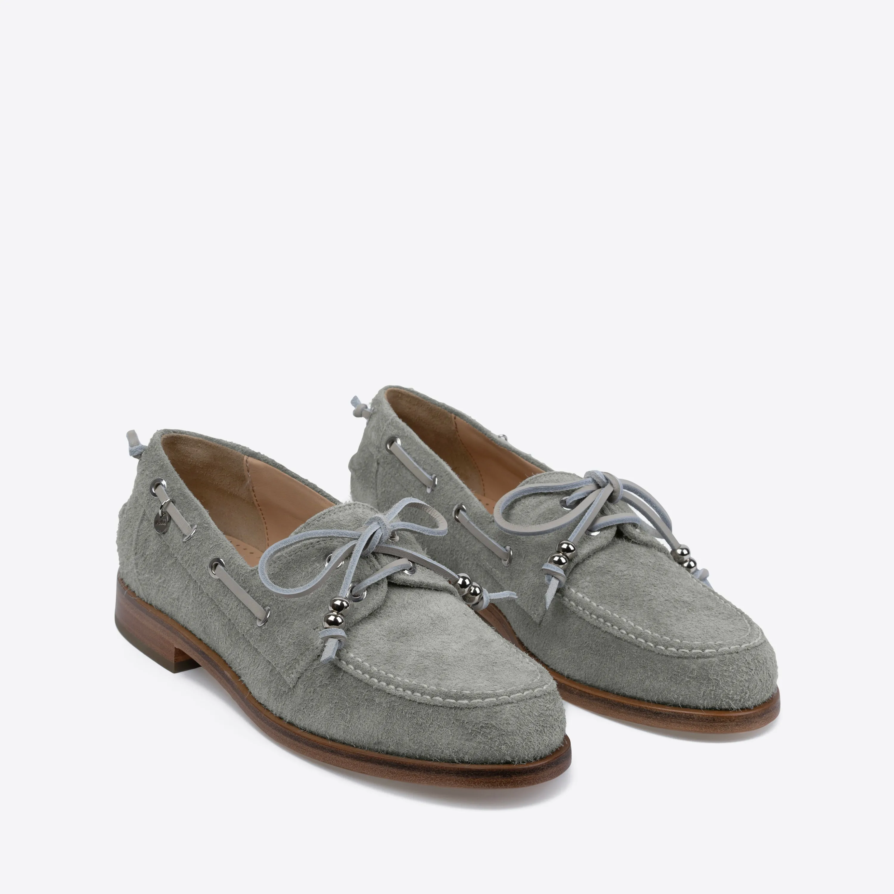 Nelson Boat Shoe Grey Suede