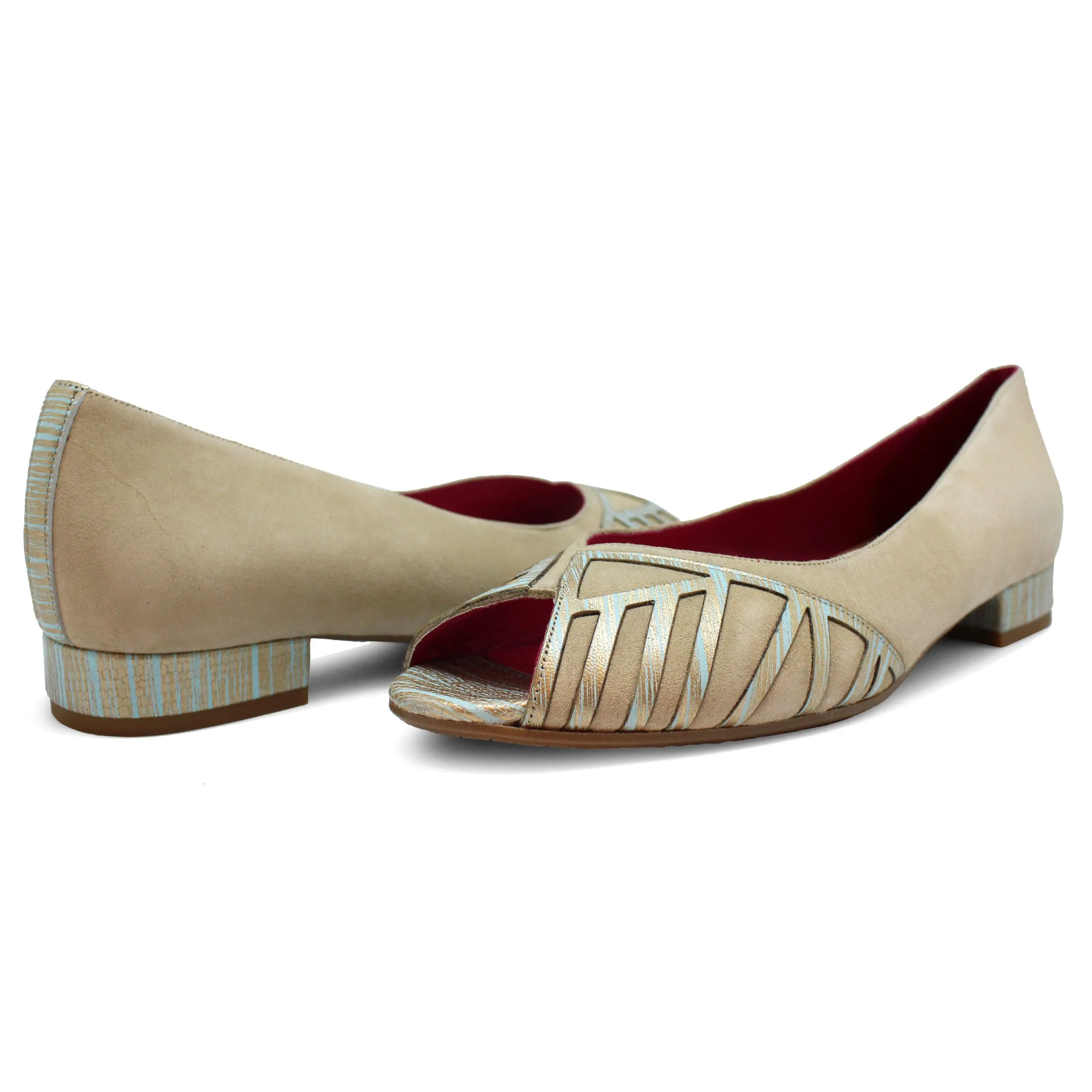 Peruse - Natural/Mint flat shoe