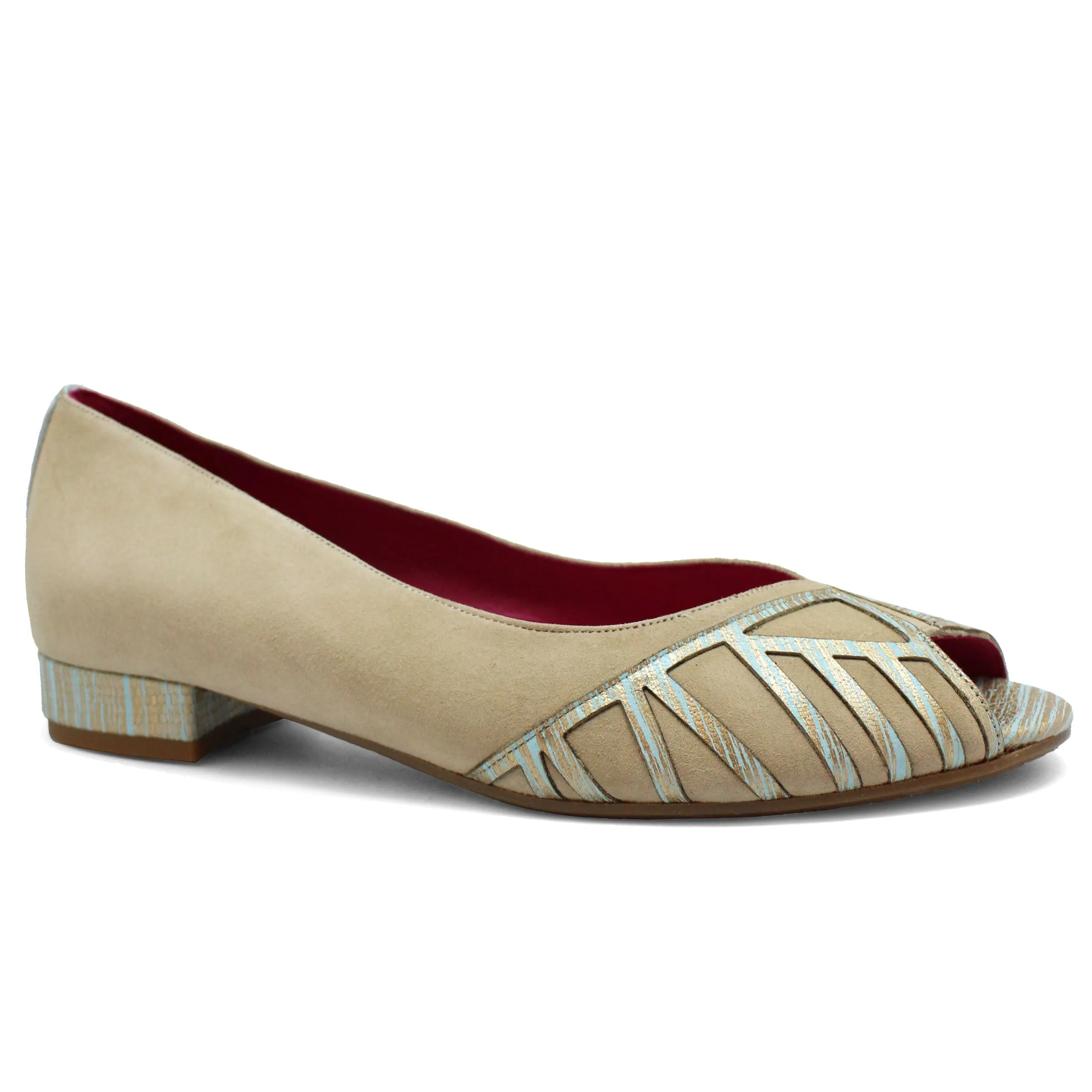 Peruse - Natural/Mint flat shoe