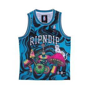 Psychedelic Basketball Jersey (Black / Blue)