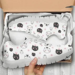 Queen Cat Shoes Cat Printed Sneakers Kitty Running Shoes Cat Owner Gifts Clothing for Womens Mens Kids Adults