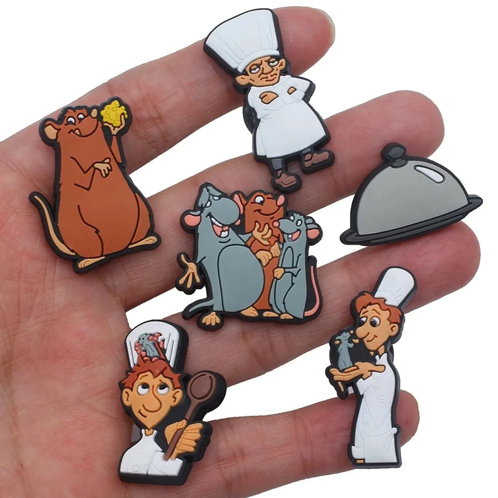 Ratatouille cartoon series Shoe Charms Designer for Shoe Accessories Classic Clog Kids