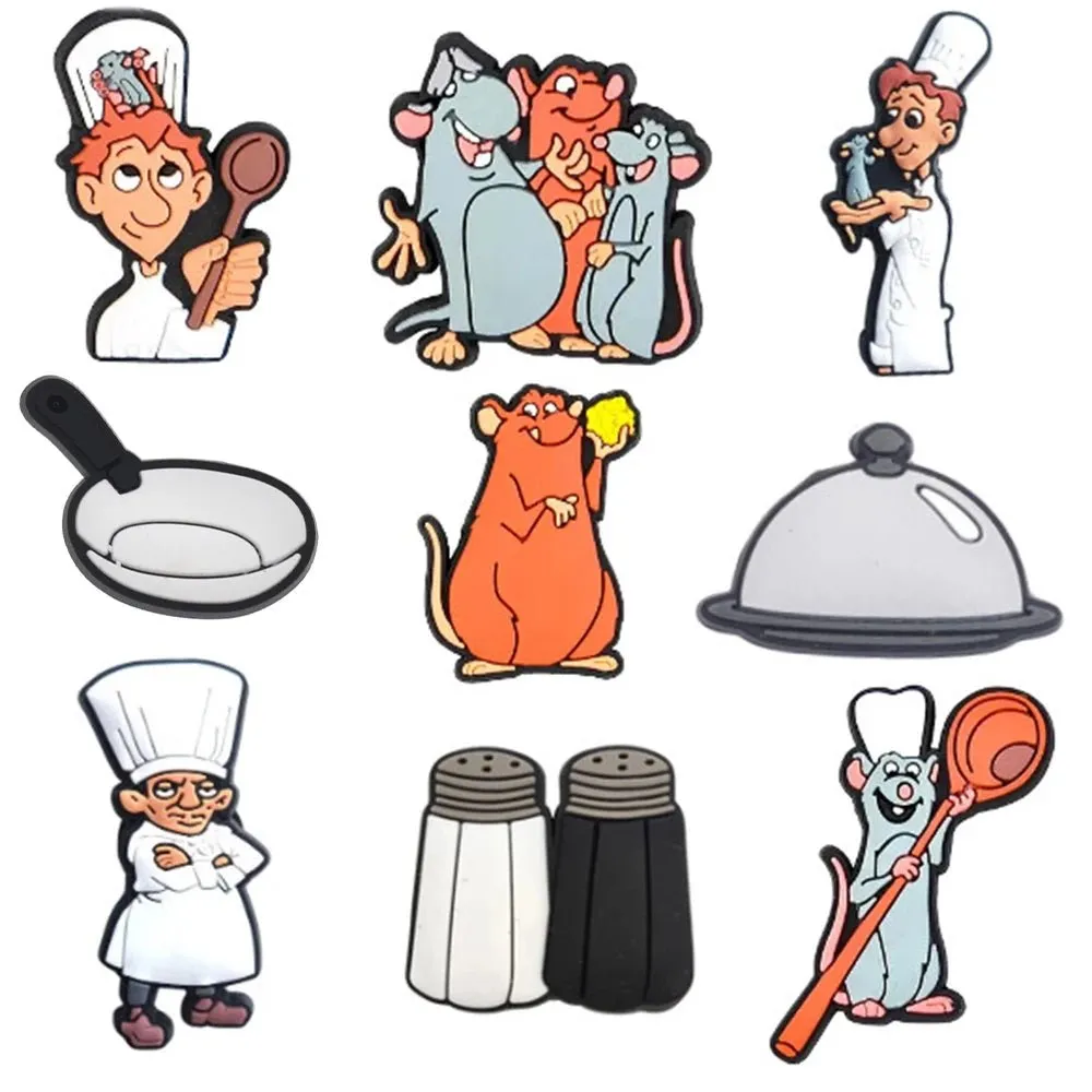 Ratatouille cartoon series Shoe Charms Designer for Shoe Accessories Classic Clog Kids