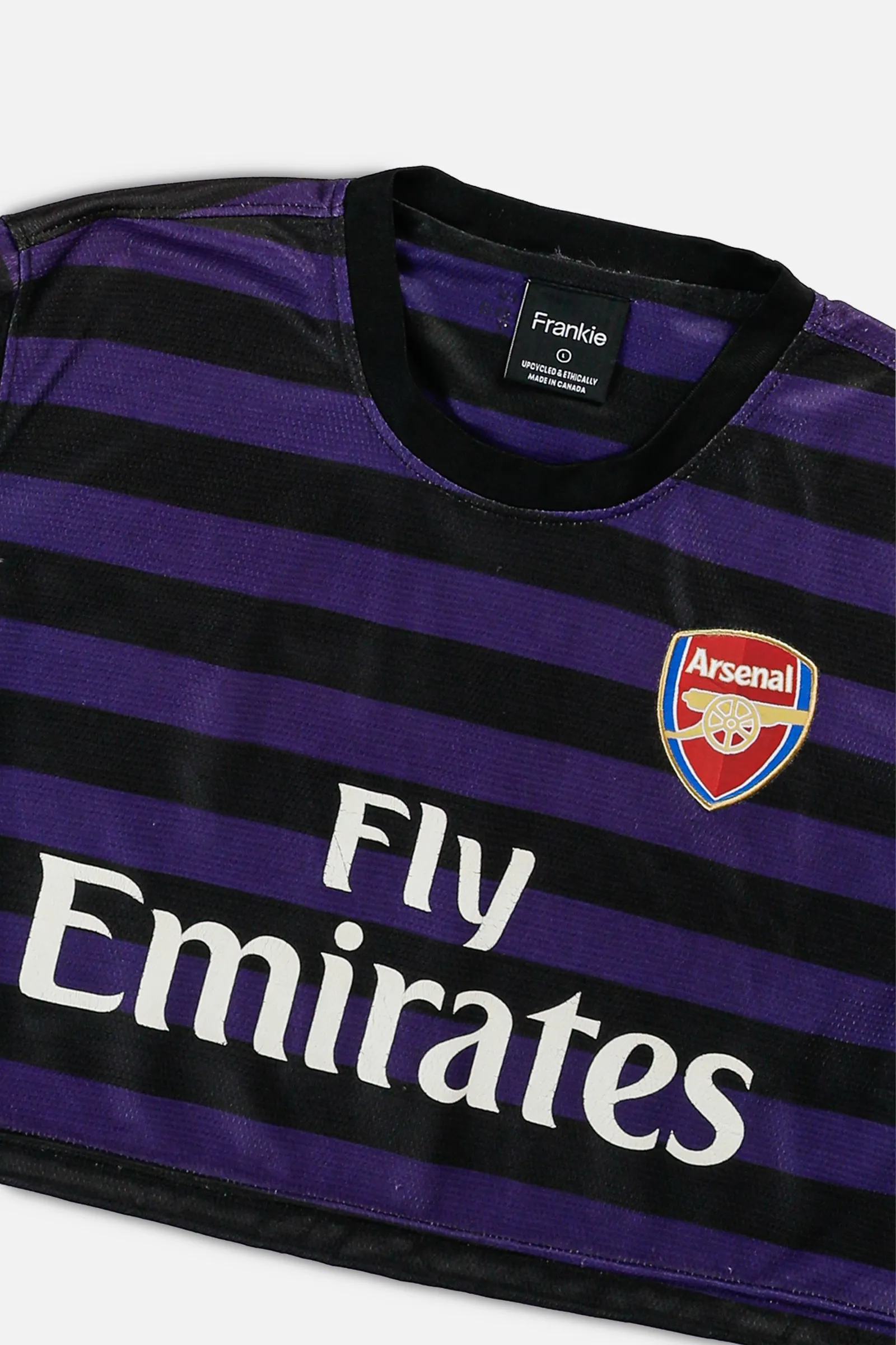 Rework Crop Arsenal Soccer Jersey - L