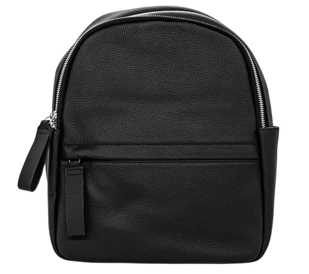 Rucsac casual, dama, ADA SHOES, 79711, negru, piele naturala