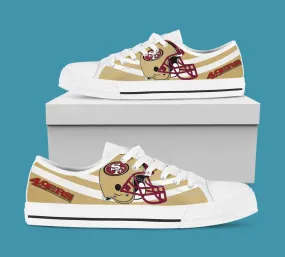 San Francisco 49ers Custom Lowtop, Football Custom Shoes, Sport Lowtop, Canvas Shoes, Canvas Lowtop, Unisex Shoes, Gift Birthday